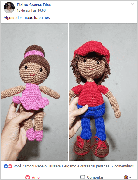 boneco amigurumi